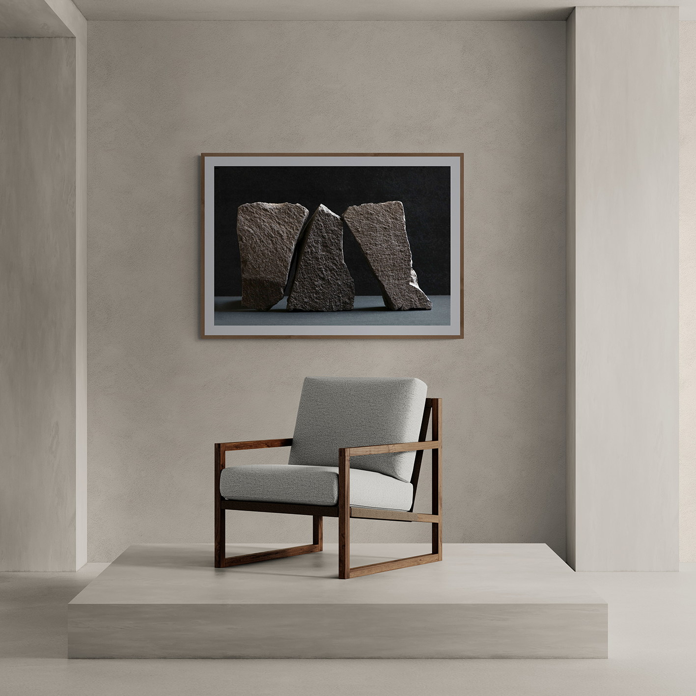 Arrangement of three slabs