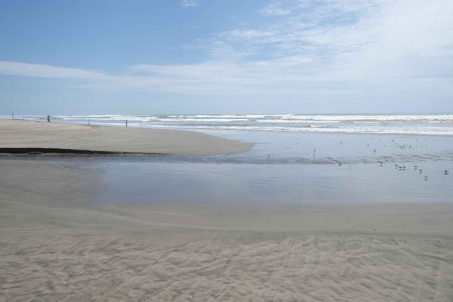 Beach, sea and sky.