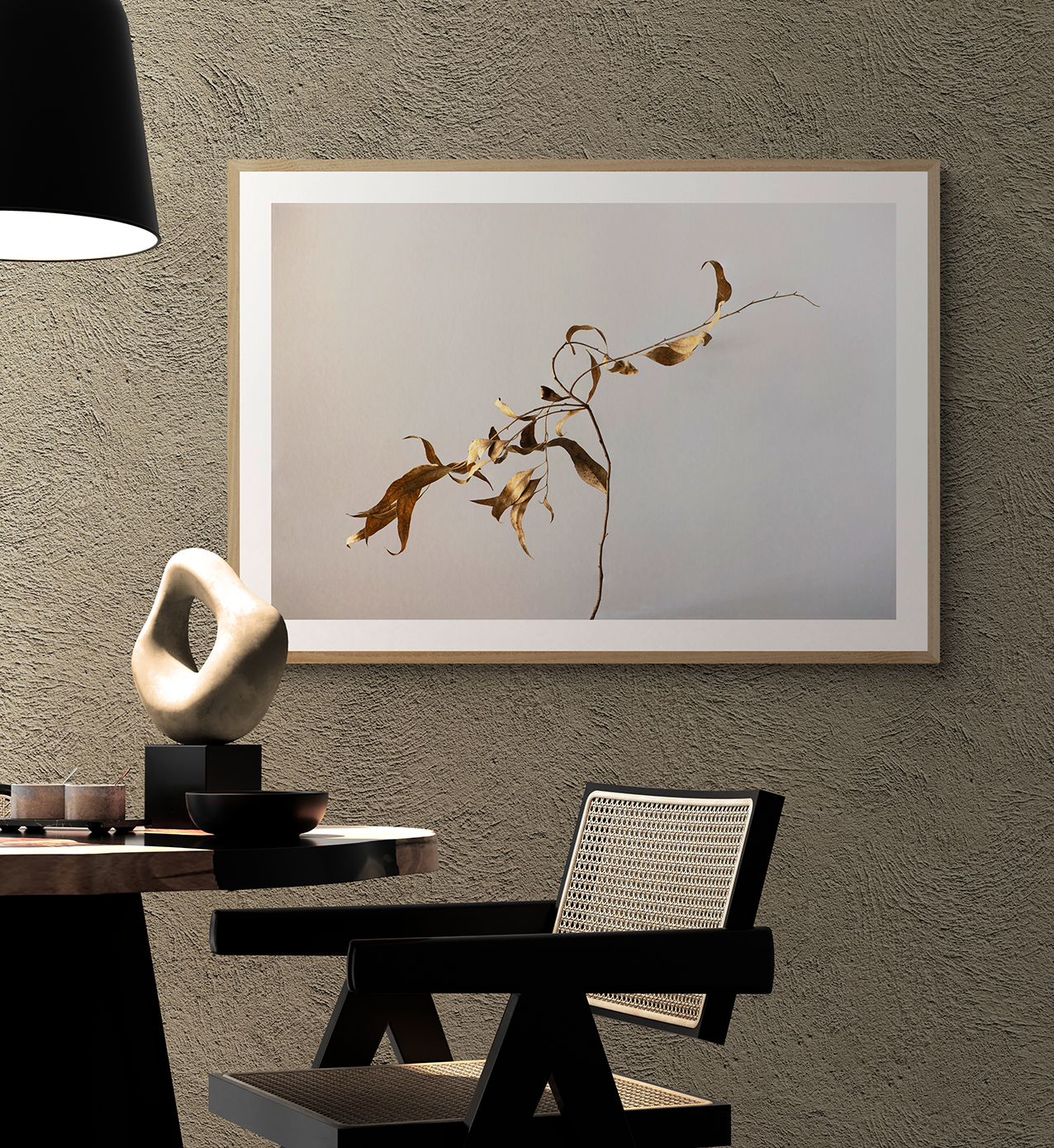 Branch and dry leaves, 2021