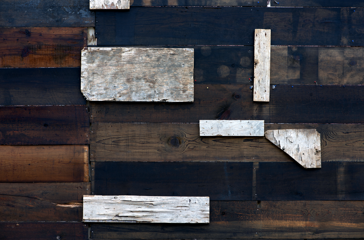 Abstract frame on a wooden fence