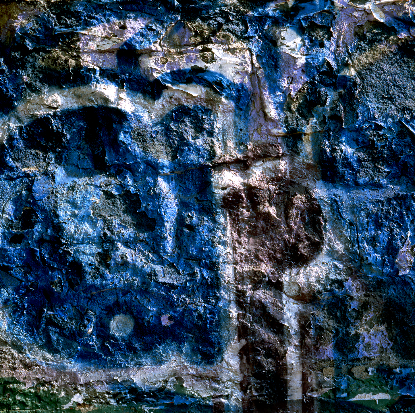 Textura azul en pared