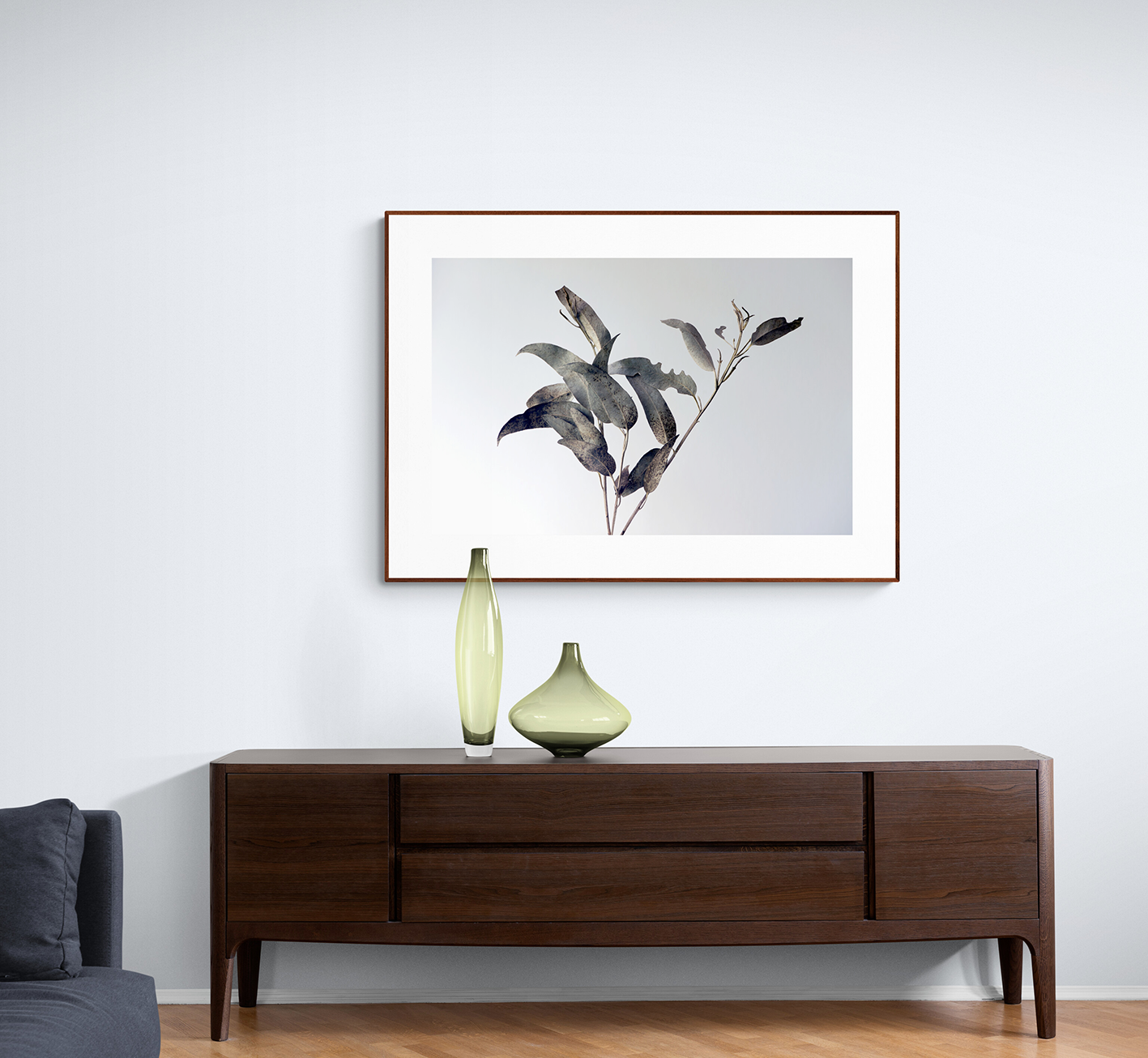 Branch of green leaves