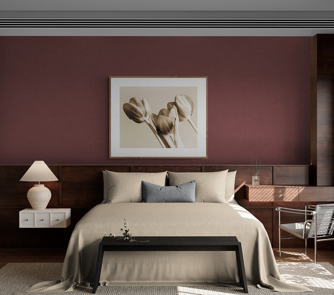 Tulip arrangement in sepia
