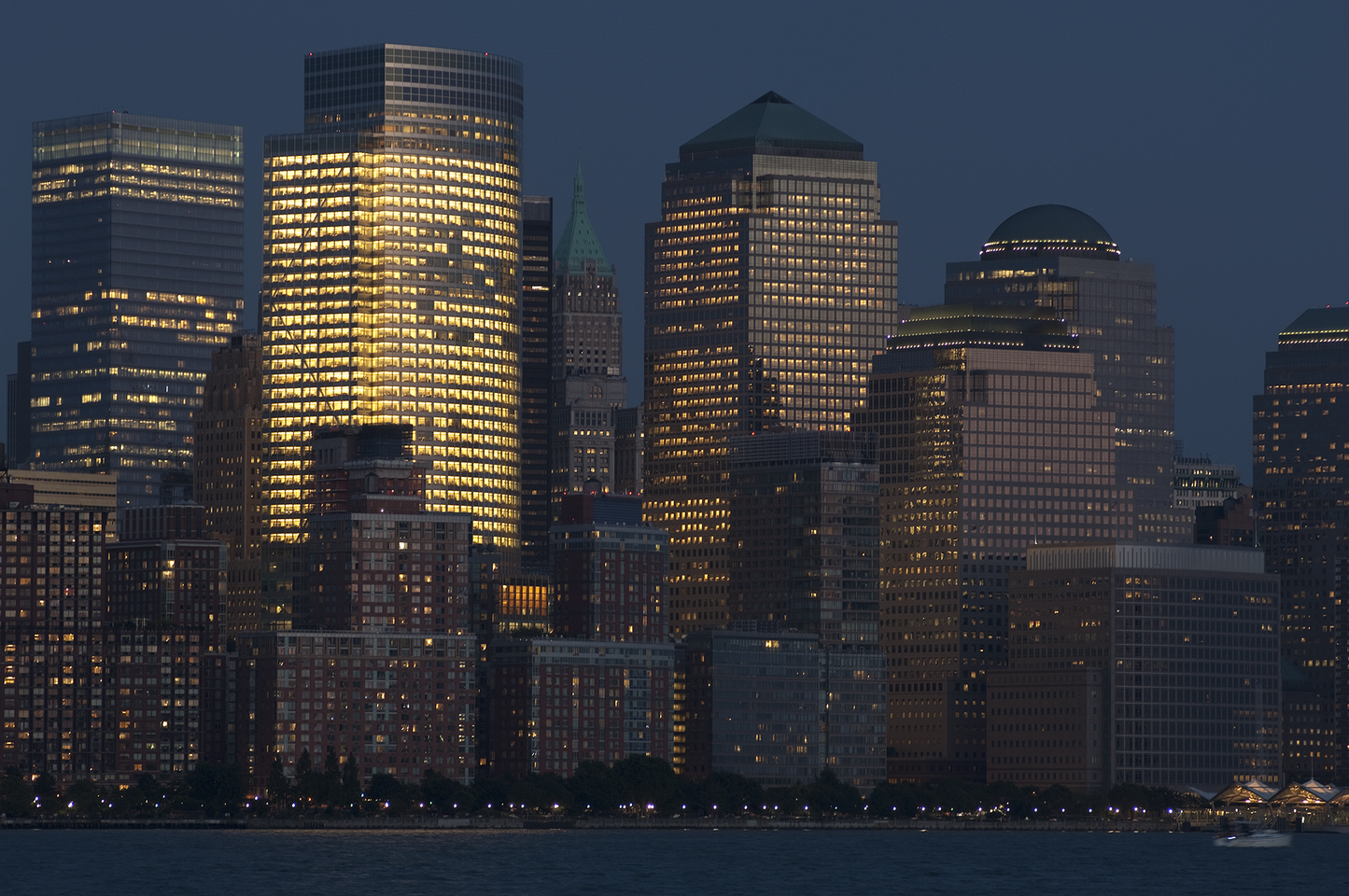 Manhattan at night from Hoboken