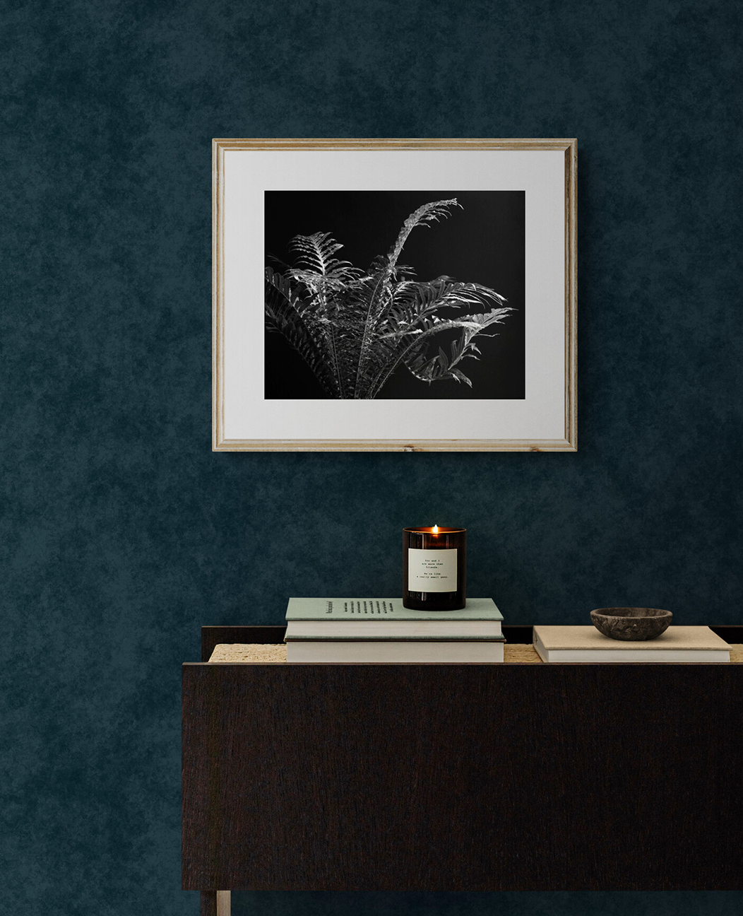 Helecho en blanco y negro
