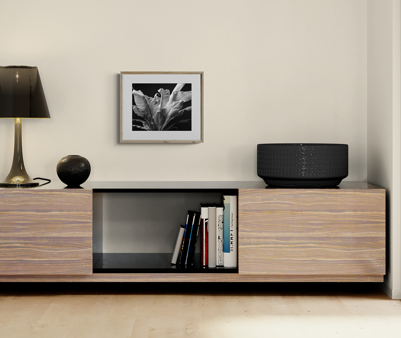 Helecho en blanco y negro