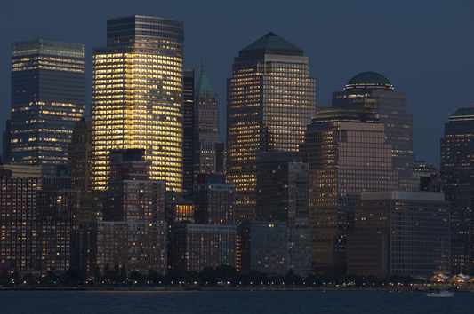 Manhattan at night from Hoboken